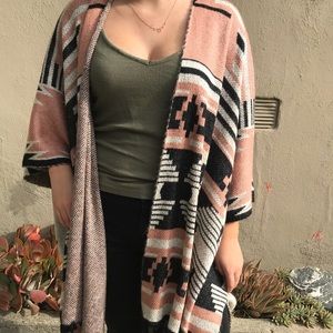 Tribal Print Poncho
